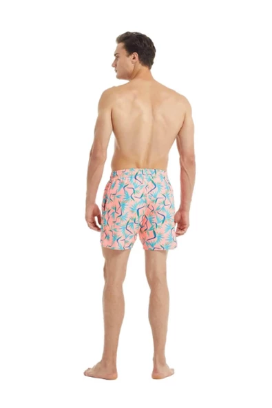 Blackspade 10046 Erkek Neon Yaprak Baskılı Şort Mayo - 4