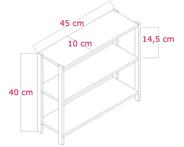 Simge Beyaz Ahşap 3 Katlı Mini Çiçeklik, Saksılık, Çiçek Standı, Dekoratif Raf / Çok Amaçlı Kullanım / Demonte - 5