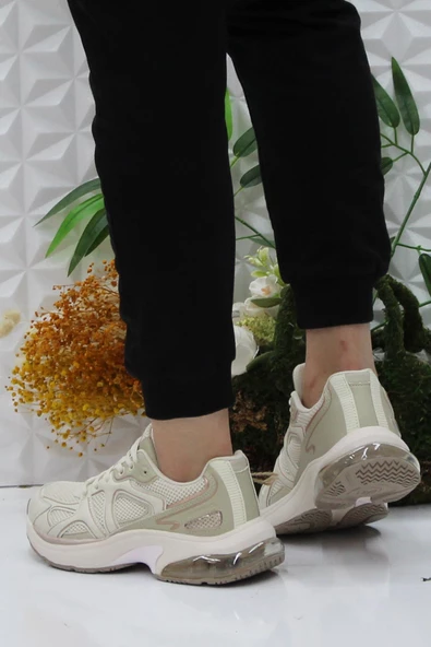 Lumberjack Matılda Bej Rahat Air Taban Orijinal Ürün Kadın Spor Ayakkabı - Resim 4