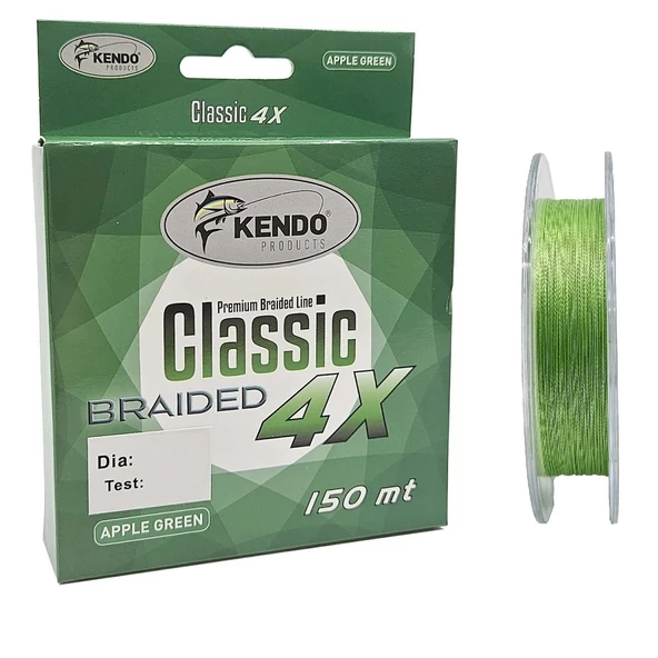 Kendo Classic 4X 150m 0,18mm Apple Green Örgü İp Misina