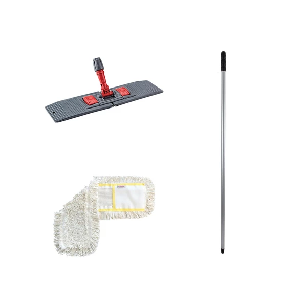 Cod-Ex Tablet Palet Nemli Yedek Mop Takımı - 40 Cm. Nemli Mop + Katlanır Aparat + Metal Vidalı Sap