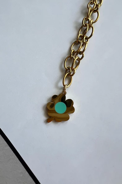 ÇELİK DORT YAPRAKLI YONCA KOLYE - 2