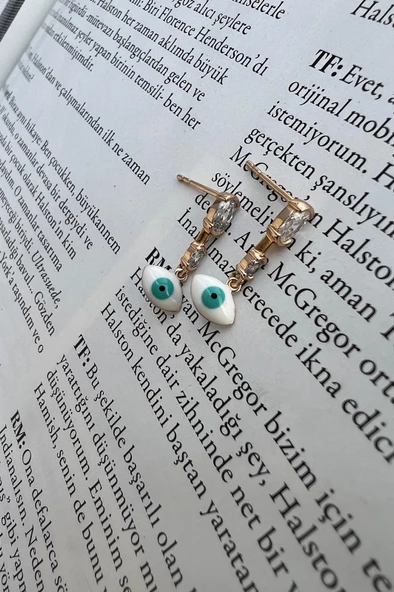 ALTIN KAPLAMA MİNE KÜPE 4(18K) - 2