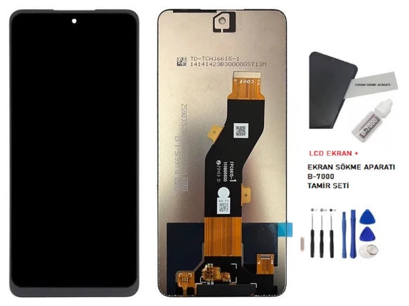 Tecno Spark 20 Pro Lcd Dokunmatik Ekran Orijinal Kalite  + B-7000 + TAMİR SETİ