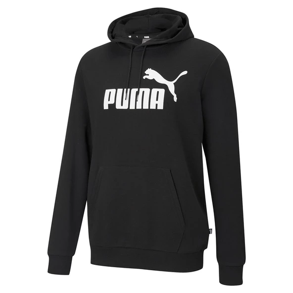 Puma Ess Big Logo Hoodie Erkek Siyah Günlük Stil Sweatshirt 586688-01 - 4