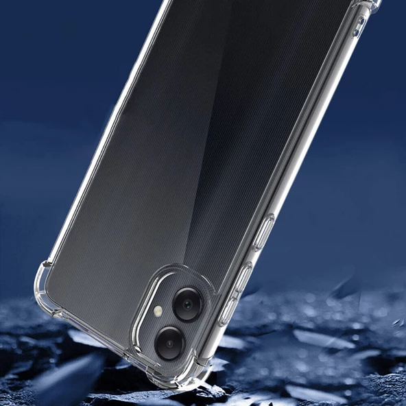 Samsung Galaxy A05 Kılıf Nitro Anti Shock Darbe Emici Köşe Korumalı Şeffaf Silikon Kapak - 4