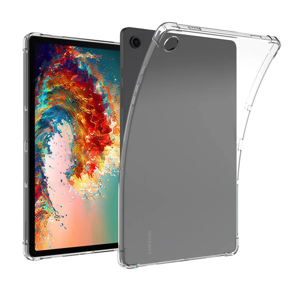 Samsung Galaxy Tab A9 Plus Kılıf Tablet Nitro Anti Shock Darbe Emici Köşe Korumalı Şeffaf Silikon Kapak