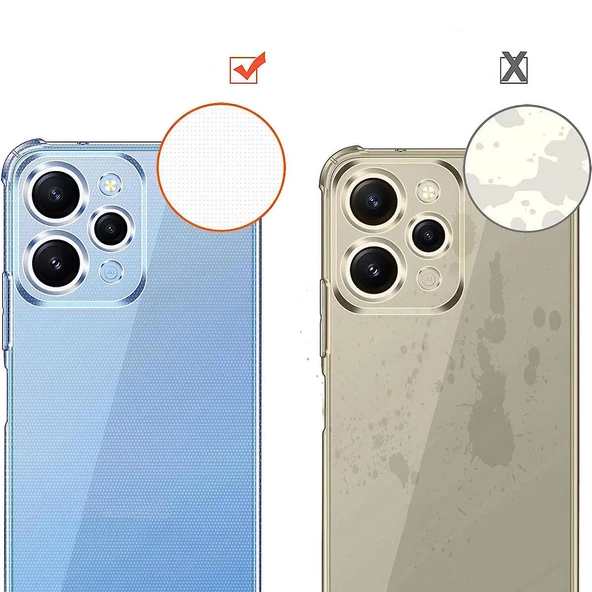 Xiaomi Redmi 12 Kılıf Nitro Anti Shock Darbe Emici Köşe Korumalı Şeffaf Silikon Kapak - Resim 6