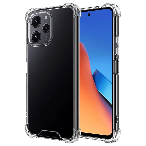 Xiaomi Redmi 12 Kılıf Nitro Anti Shock Darbe Emici Köşe Korumalı Şeffaf Silikon Kapak - Resim 12