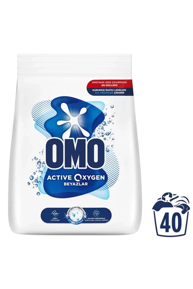 Omo Active Oxygen Toz Çamaşır Deterjanı Beyazlar İçin 6 Kg