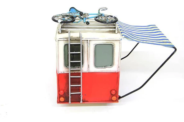 Dekoratif Metal Karavan Tenteli Vintage Biblo Ev Ofis Hediyelik - 5