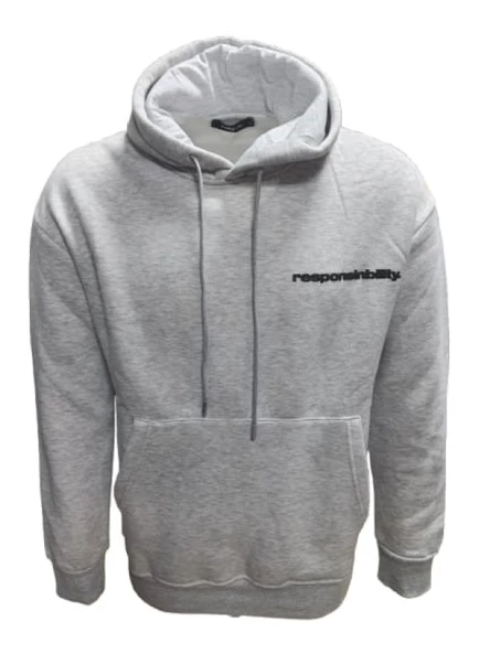 Tarz Cool T01235 Erkek Kapüşonlu Şardonlu Üç İplik Sweatshirt - 3
