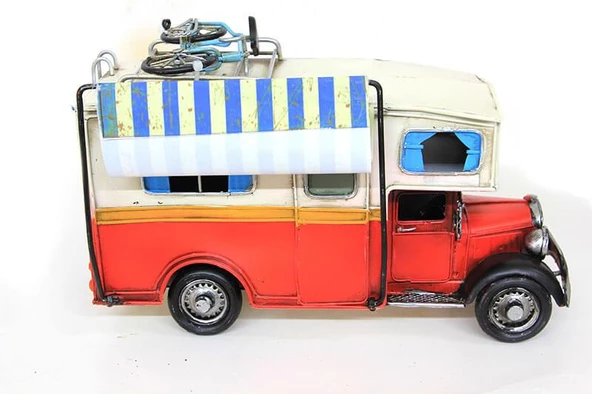 Dekoratif Metal Karavan Tenteli Vintage Biblo Ev Ofis Hediyelik - 3