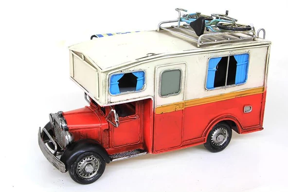 Dekoratif Metal Karavan Tenteli Vintage Biblo Ev Ofis Hediyelik - 4