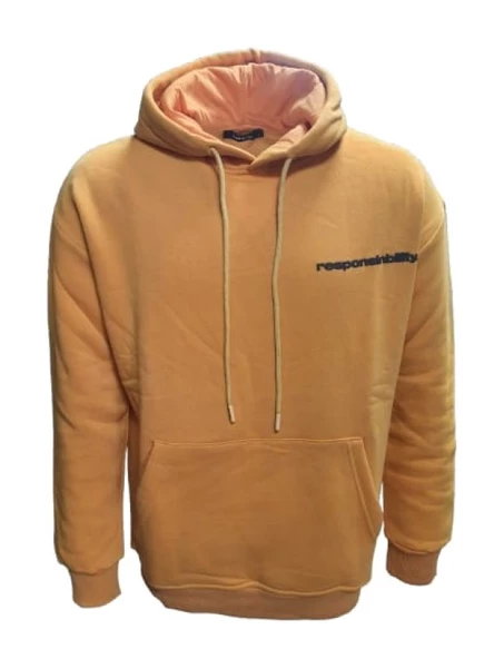 Tarz Cool T01235 Erkek Kapüşonlu Şardonlu Üç İplik Sweatshirt