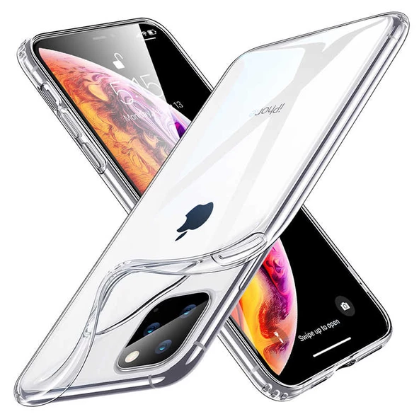 iPhone 11 Pro Max Kılıf Nitro Anti Shock Darbe Emici Köşe Korumalı Şeffaf Silikon Kapak