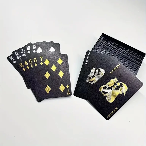 İskambil Kağıdı Plastik Parlak Su Geçirmez Poker Parti Oyun Kartı - 3
