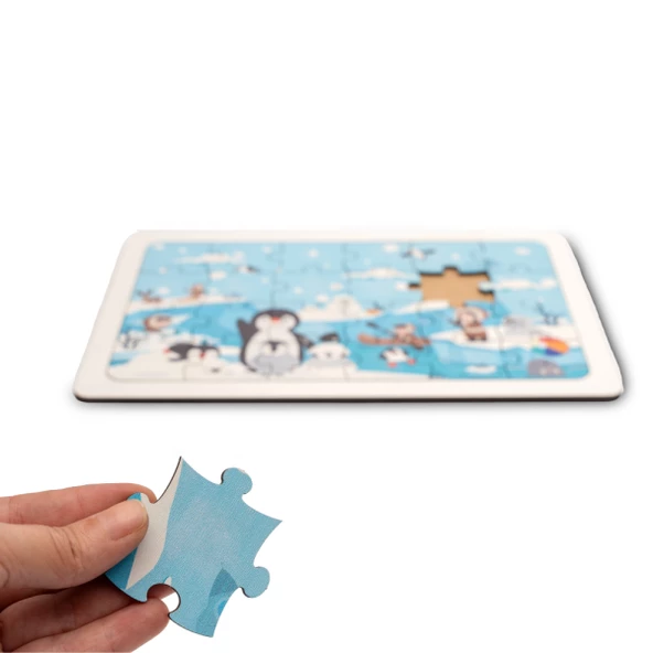 Montessori Kutuplar 24 Parça Ahşap Puzzle, Yapboz Seti - Eğitici, Öğretici ve Güvenli Çocuk Oyuncağı - 2