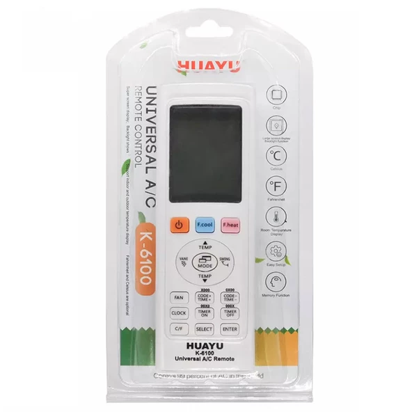 Huayu KK K-6100 Universal Akıllı AC Klima Kumandası Tüm Modellere Uyumlu Akıllı Klima Kumanda - 3
