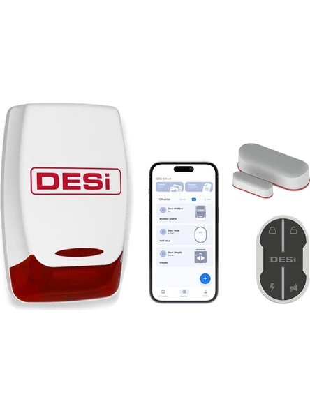 Desi Midline Wifi Akıllı Alarm Sistemi (Telefon Üzerinden Kontrol, Wifi ve Bluetooth)