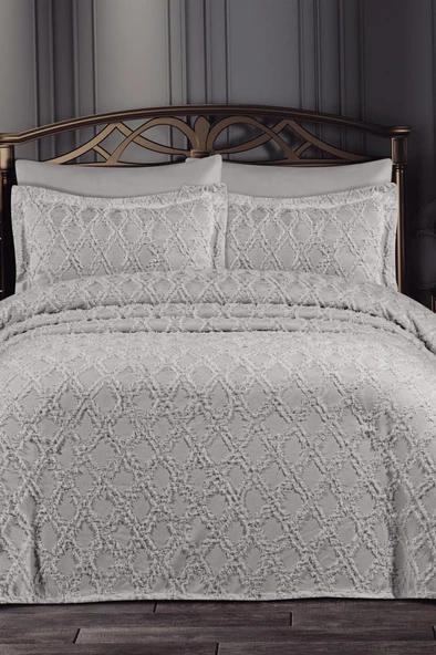 Çeyizdiyarı Lucca 3 Parça Pike Takımı Gri ürün görseli