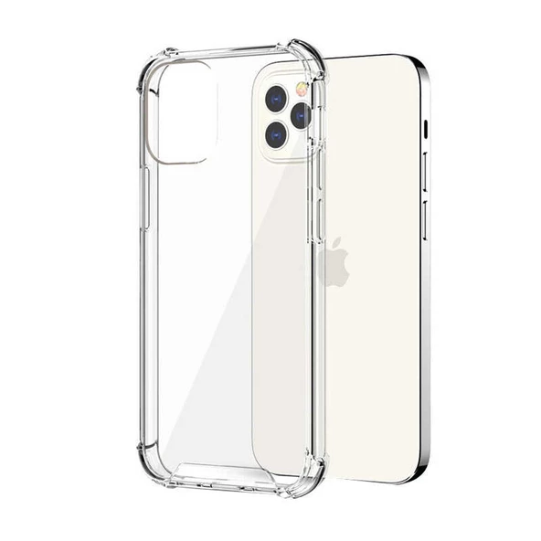 iPhone 14 Pro Kılıf Nitro Anti Shock Darbe Emici Köşe Korumalı Şeffaf Silikon Kapak - 6
