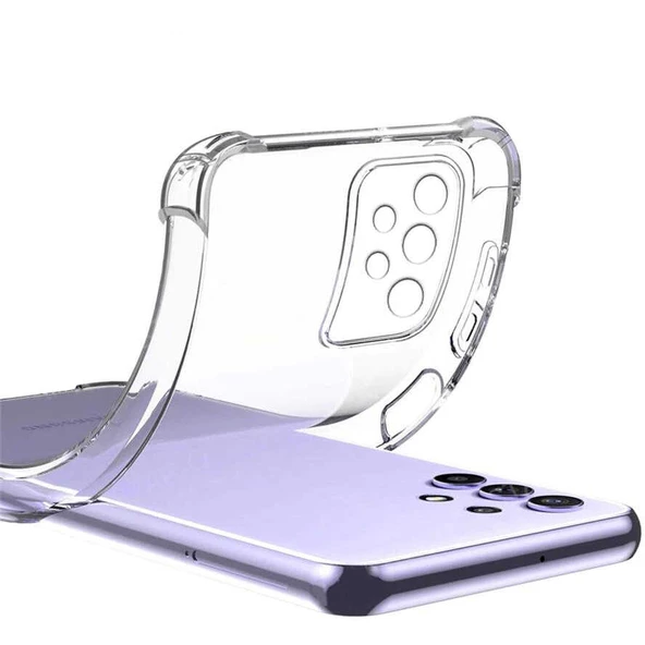 Samsung Galaxy A33 5G Kılıf Nitro Anti Shock Darbe Emici Köşe Korumalı Şeffaf Silikon Kapak - Resim 3