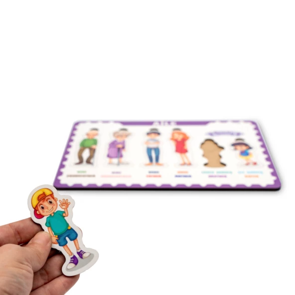 Montessori Aile Bultak Ahşap Puzzle Seti - Zeka Geliştirici Oyuncak - Eğitici, Öğretici ve Güvenli - 2