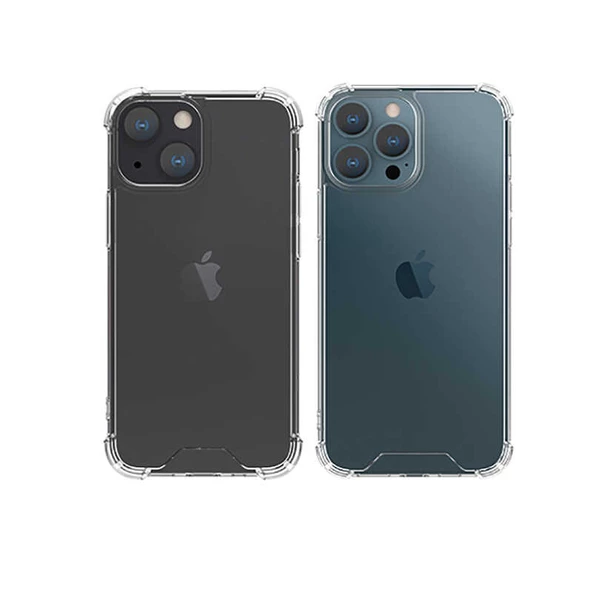 iPhone 13 Pro Kılıf Nitro Anti Shock Darbe Emici Köşe Korumalı Şeffaf Silikon Kapak - 5