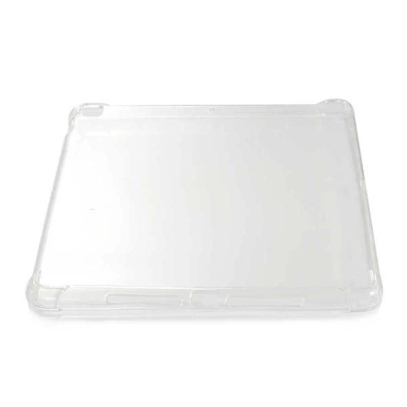 iPad 10.2 2021 (9.Nesil) Kılıf Nitro Anti Shock Darbe Emici Köşe Korumalı Şeffaf Silikon Kapak - Resim 5
