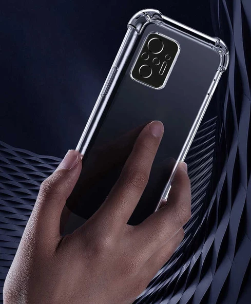 Xiaomi Redmi Note 10 Pro Kılıf Nitro Anti Shock Darbe Emici Köşe Korumalı Şeffaf Silikon Kapak - 2