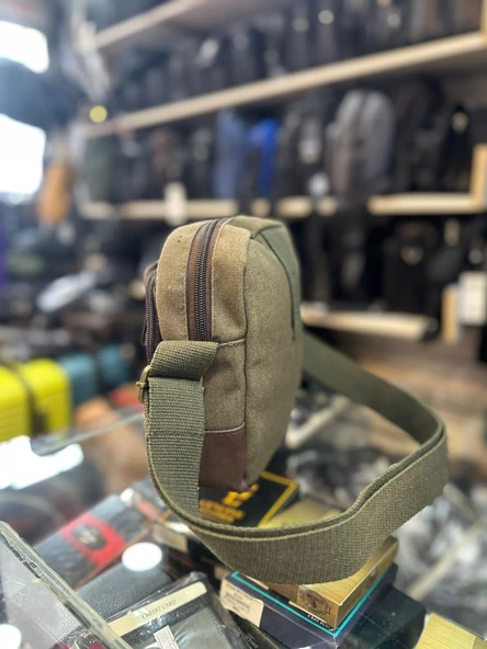 TRG POLO BOSS HAKİ Ön Cepli Ayarlanabilir Çapraz Askılı Unisex Omuz Çantası - 2