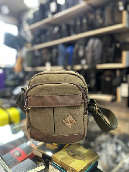 TRG POLO BOSS HAKİ Ön Cepli Ayarlanabilir Çapraz Askılı Unisex Omuz Çantası - 4