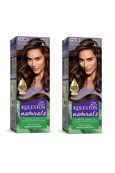 Naturals Saç Boyası Kahve 4/0 2x Paket