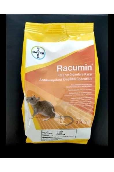 Racumin Buğday Fare Ve Sıçan Zehiri 250 gram (ZEHİRLİ BUĞDAY)