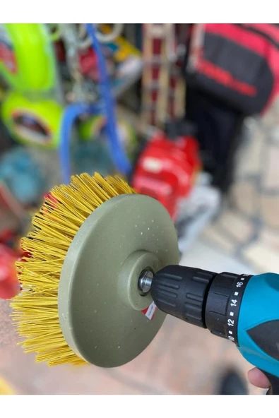 Halı Yıkama Koltuk Yıkama Temizleme Fırçası Matkap Aparatı Motorlu Tırpan Uyumlu - 2