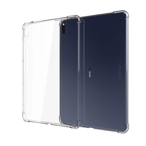 Huawei MatePad 10.4 Kılıf Nitro Anti Shock Darbe Emici Köşe Korumalı Şeffaf Silikon Kapak