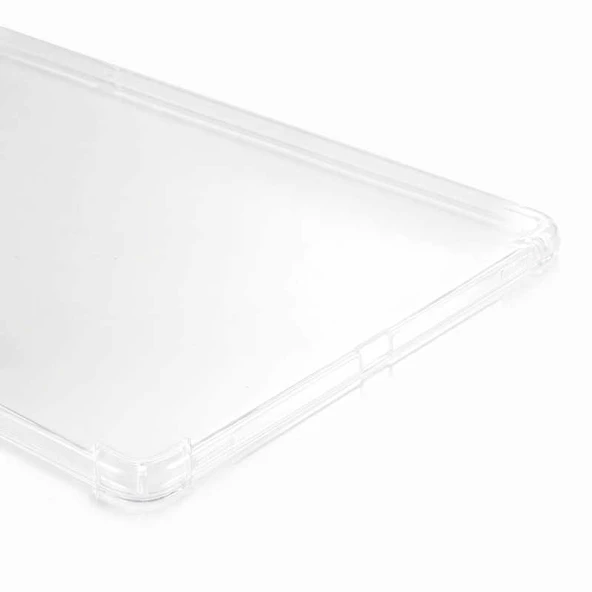Samsung Galaxy Tab S7 Plus T970 Kılıf Nitro Anti Shock Darbe Emici Köşe Korumalı Şeffaf Silikon Kapak - Resim 3