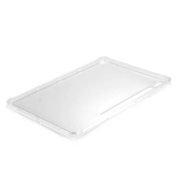 Samsung Galaxy Tab S7 Plus T970 Kılıf Nitro Anti Shock Darbe Emici Köşe Korumalı Şeffaf Silikon Kapak - Resim 5