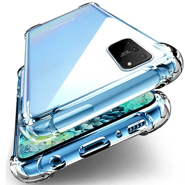 Samsung Galaxy A91 (S10 Lite) Kılıf Nitro Anti Shock Darbe Emici Köşe Korumalı Şeffaf Silikon Kapak - 3