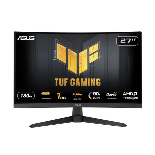 27" Asus TUF GAMING VG27VQ3B 1ms 180Hz FHD HDMI DP MM Pivot Vesa Curvet Monitör