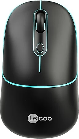 LECOO WS210 BLUETOOTH / WIRELESS 1600 DPI SIYAH MOUSE 2.4 GHZ / SARJLI