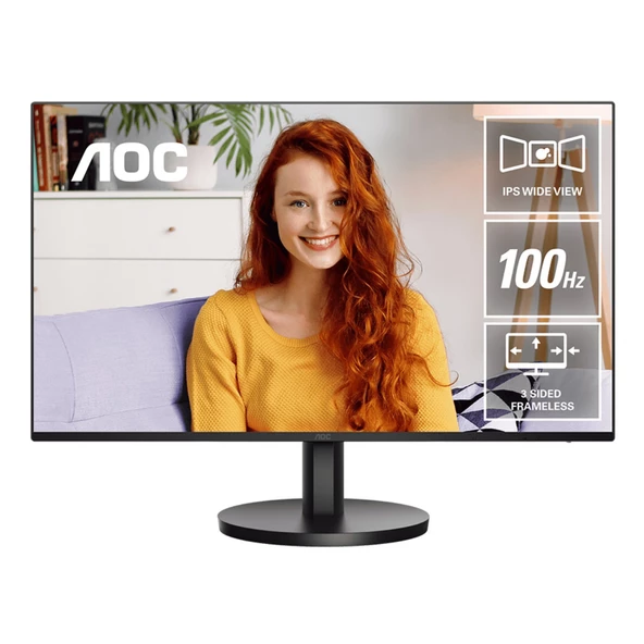 AOC 23.8" AOC 24B3HA2 IPS 1ms HDMI, VGA, 100Hz, Hoparlör, Vesa, Adaptive Sync