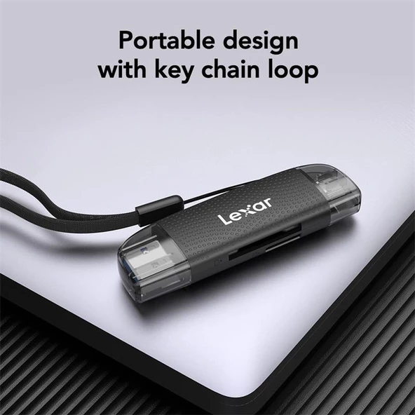 LEXAR LRW310X-BNBNG DUAL SLOT USB-A/C MICROSD CARD USB 3.1 READER KART OKUYUCU MICROSD/SD - 2