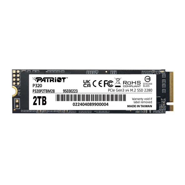 PATRIOT Patriot P320 2TB 3000/2200MB/s NVMe M.2 SSD Disk P320P2TBM28