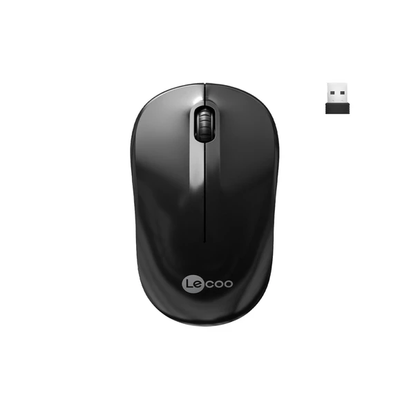 LECOO WS206 KABLOSUZ 1200 DPI SIYAH MOUSE