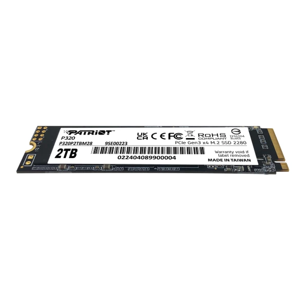 PATRIOT Patriot P320 2TB 3000/2200MB/s NVMe M.2 SSD Disk P320P2TBM28 - 3