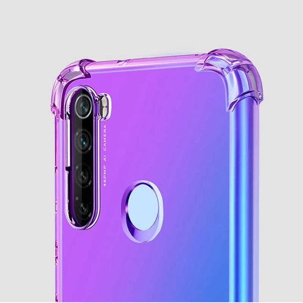 Xiaomi Redmi Note 8 Kılıf Nitro Anti Shock Darbe Emici Köşe Korumalı Şeffaf Silikon Kapak - 4