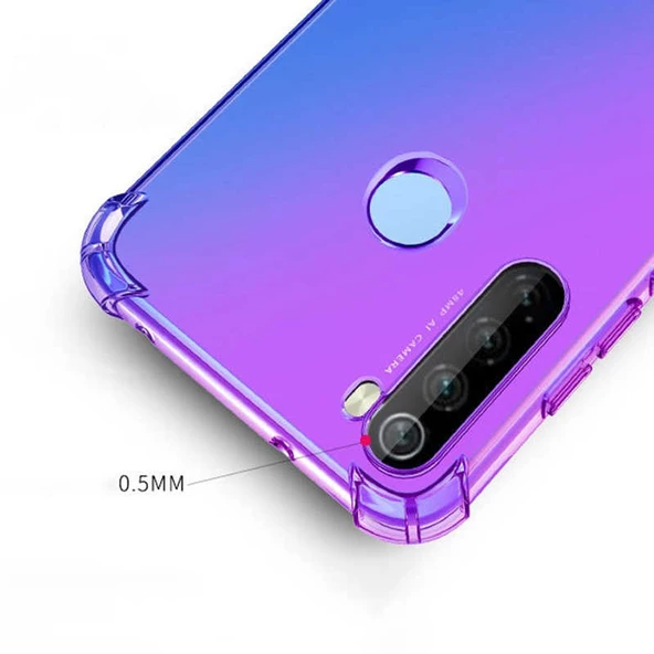 Xiaomi Redmi Note 8 Kılıf Nitro Anti Shock Darbe Emici Köşe Korumalı Şeffaf Silikon Kapak - 3