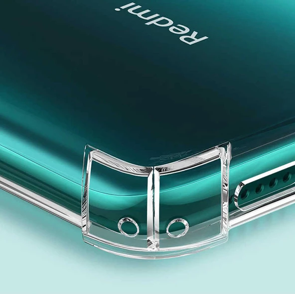 Xiaomi Redmi Note 8 Kılıf Nitro Anti Shock Darbe Emici Köşe Korumalı Şeffaf Silikon Kapak - 5